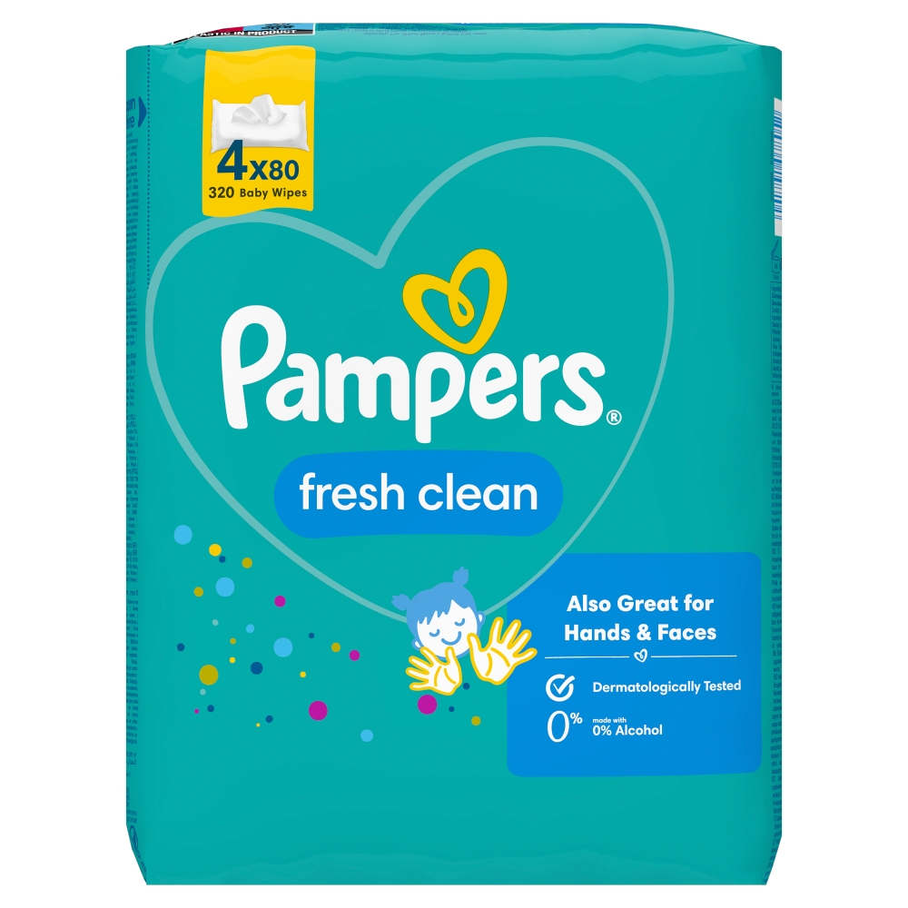Pampers ubrousky Fresh Clean XXL 4x80ks