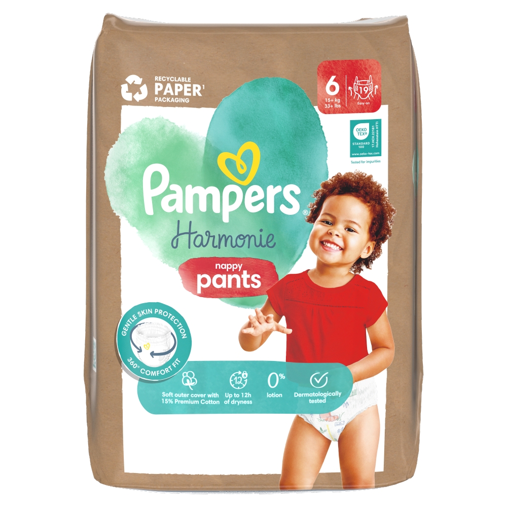 Pampers kalhotkové plenky Harmonie Nappy Pants vel. 6  19ks