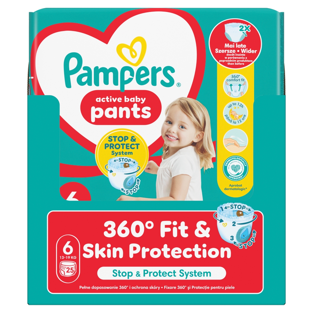 Pampers kalhotkové plenky vel.6 25ks