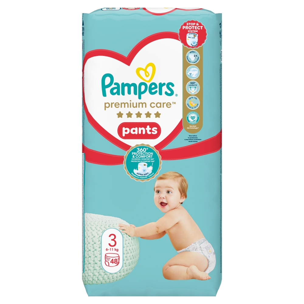 Pampers Premium kalhotkové plenky Value Pack vel.3 48ks