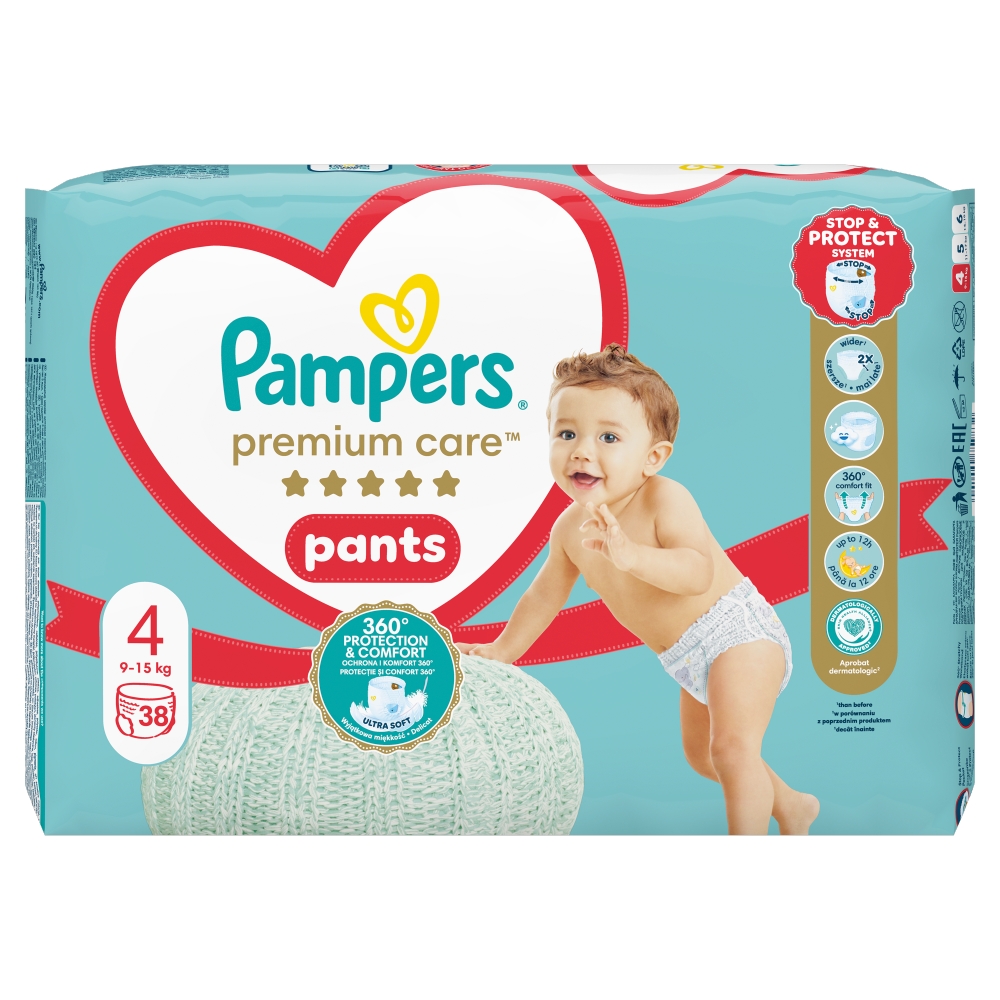 Pampers Premium kalhotkové plenky Value Pack vel.4 38ks