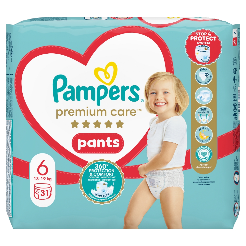 Pampers Premium kalhotkové plenky Value Pack vel.6 31ks