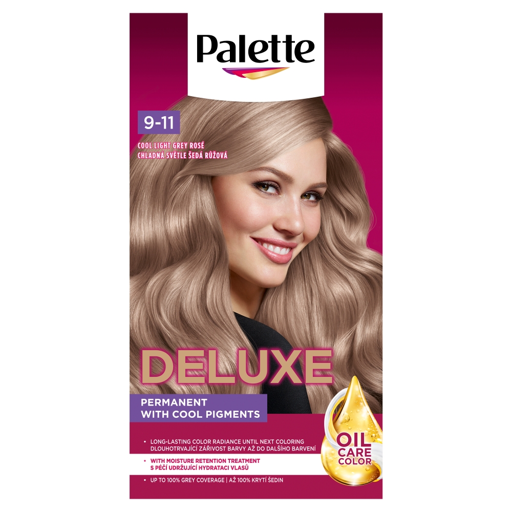 Levně Palette Deluxe barva na vlasy Chladná Světle Šedá Růžová 9-11