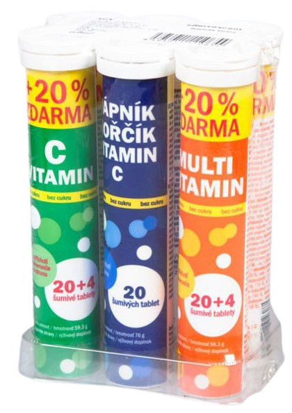 Vitar Maxi Vita Vitamíny šumivé tablety mix 6x20ks