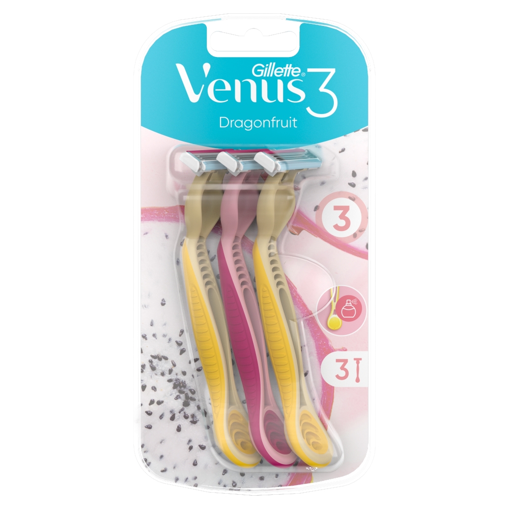 Levně Gillette Venus 3- jednorázové holítka Dragonfruit 3ks