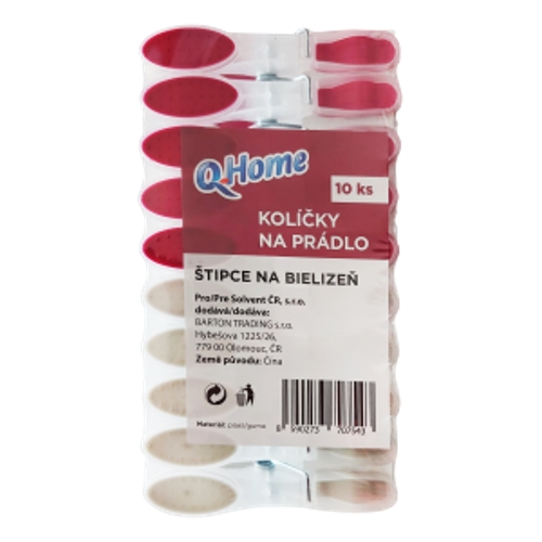 Q Home kolíčky (10ks/bal) pogumované