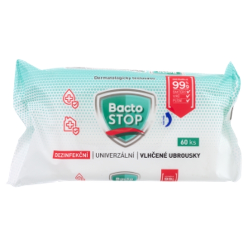 BactoSTOP Dezinf vlhčené ubr(60ks/sáč)