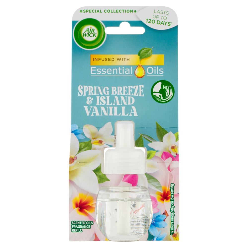 Air Wick Spring Fresh Spring Breeze & Island Vanilla elektrický osvěžovač vzduchu náhradní náplň 19 ml