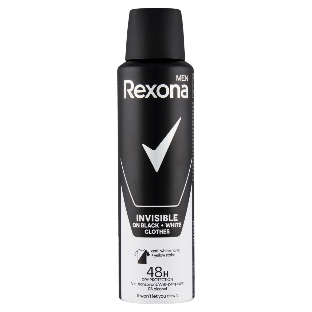 Levně Rexona DEO Muži 150ml Invisible Black&White