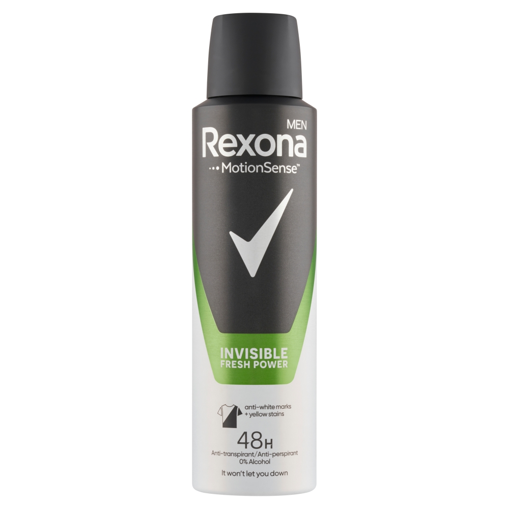Levně Rexona DEO Muži 150ml Invisible B&W Fresh Power
