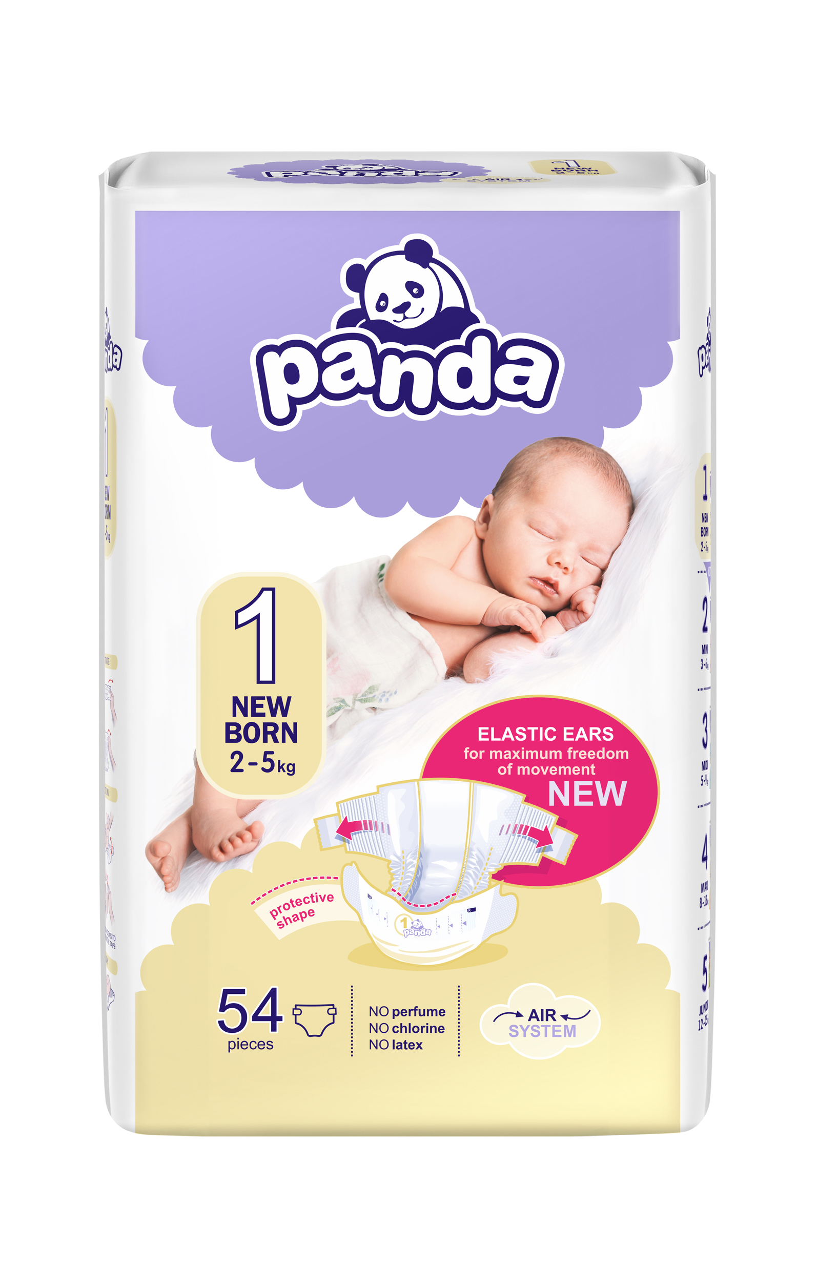 Levně Panda New born - 54 ks