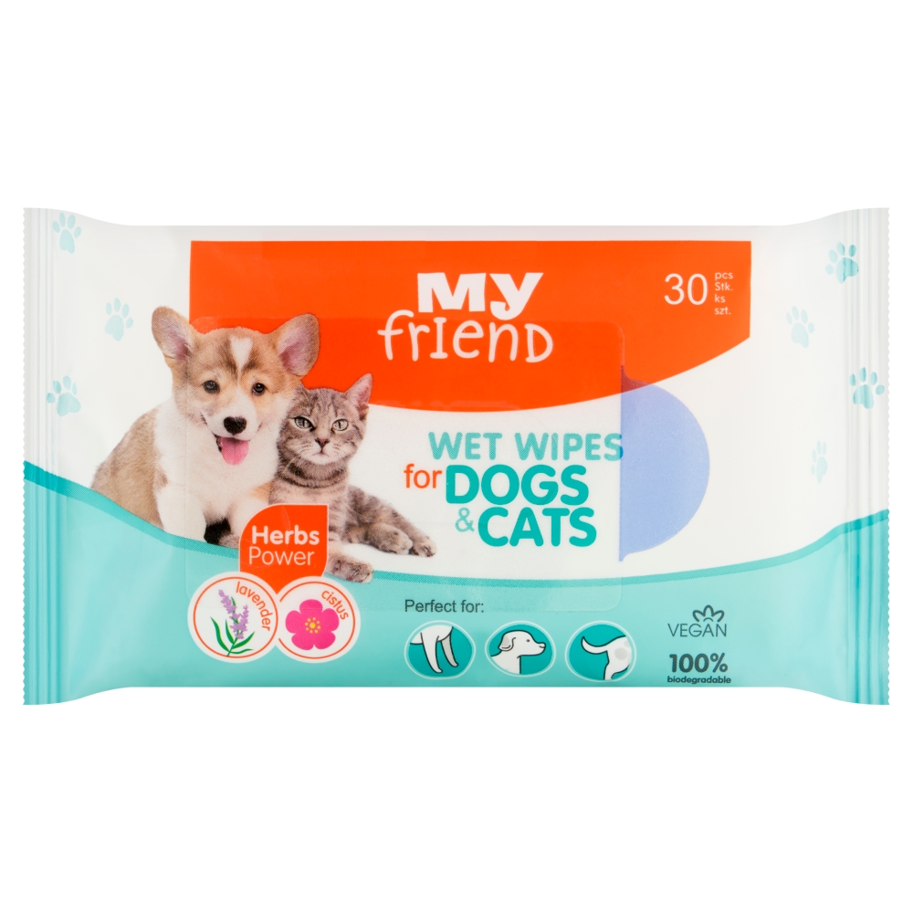 MY FRIEND Vlhčené ubrousky pro psy a kočky 30ks