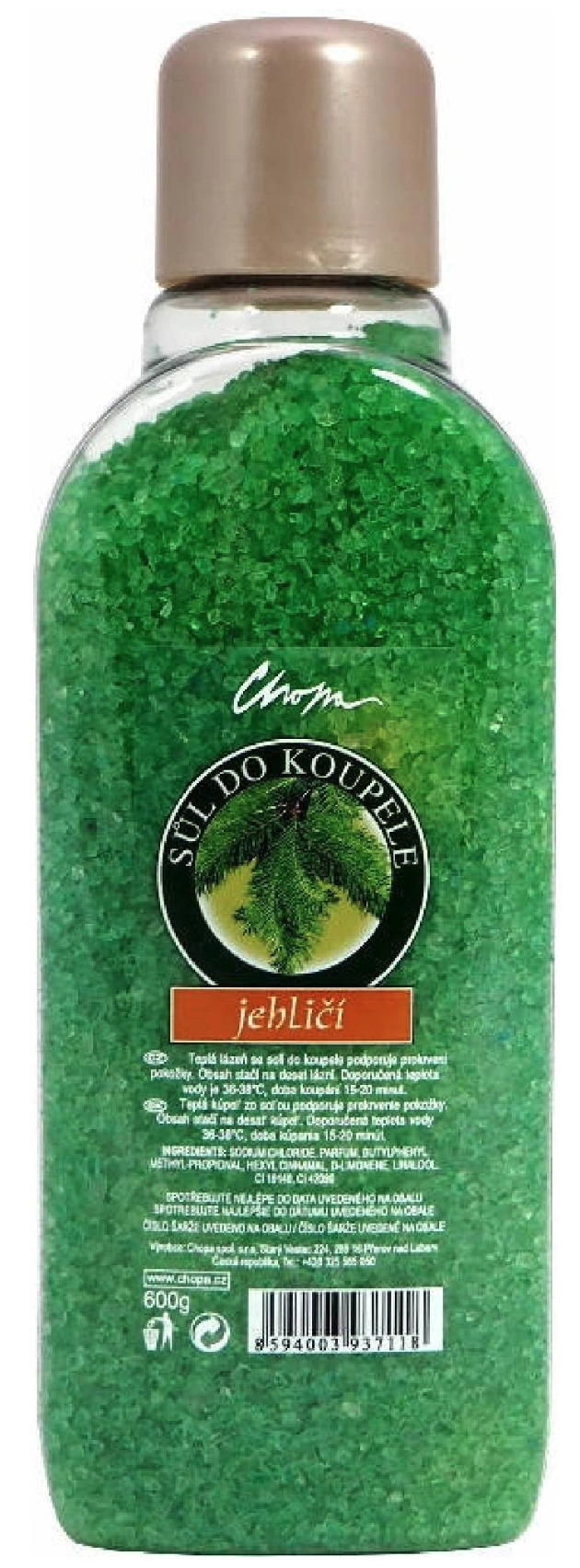 Sence Chopa sůl do koupele Jehličí 600 g