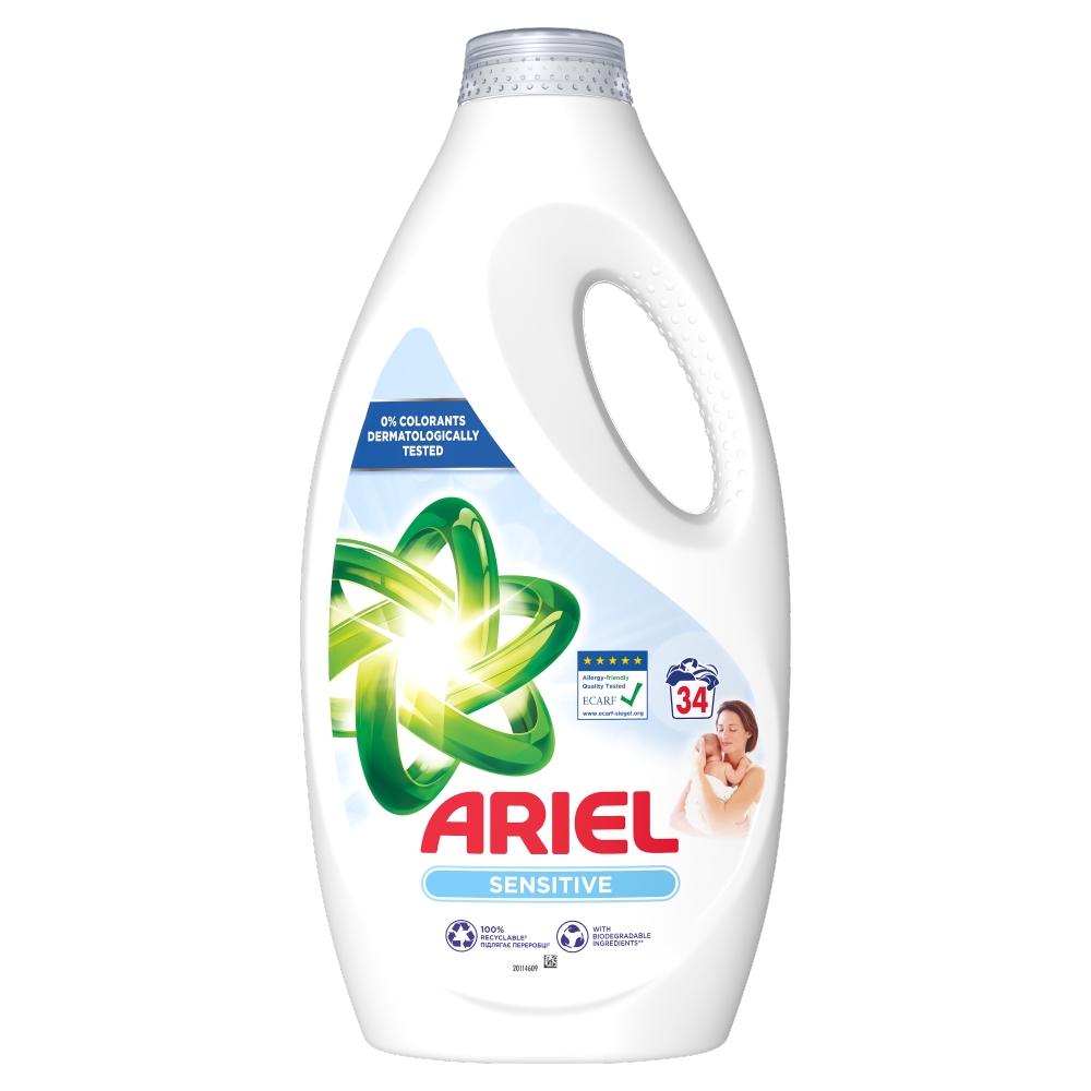 Ariel gel 34PD Sensitive             K23