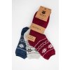 Alpaka dámské teplé ponožky vzorované 3 páry Vel.: 39-42