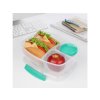 Sistema Dělený svačinový box To Go Triple Split s nádobou na jogurt 2 l, mix barev