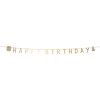 Banner Happy Birthday 2 m zlatý 1 ks