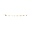 Banner Happy Birthday 2 m zlatý 1 ks