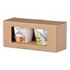 Keramické hrnky 2 ks 340 ml – design s knoflíkem, v krabičce, mix
