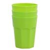 PRAKTIK | sada 3 plastových kelímků | zelené | 350 ml