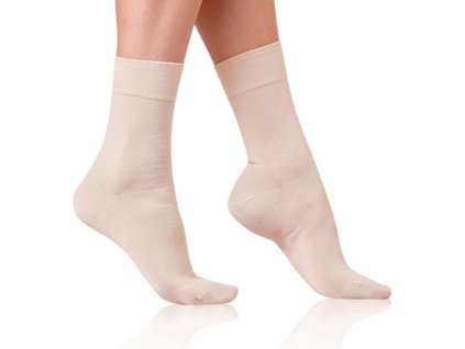 COTTON MAXX LADIES SOCKS - Damen Baumwollsocken - beige 39 - 42