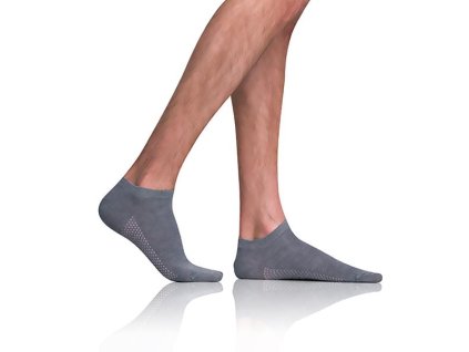 BAMBUS AIR IN-SHOE SOCKS - Kurze Bambussocken für Herren - Grau 43 - 46