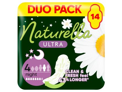 Naturella Binden (14 Stück/Folie) DuoNight ult
