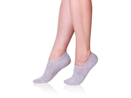 Bellinda BAMBUS SNEAKER SOCKS - Unisex unsichtbare Socken - grau 39 - 42