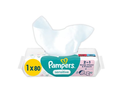 Pampers Feuchttücher (80 Stück/Folie) Sensitive