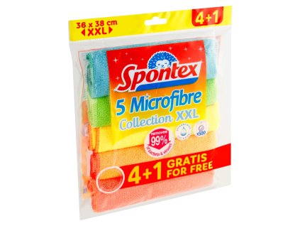 Spontex Microfaser XXL-Tuch (4+1 Stück/Beutel)