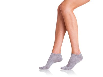 COTTON IN-SHOE SOCKS 2x - Damen Kurzsocken 2 Paar - Grau 35 - 38