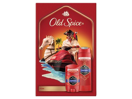 Old Spice Geschenkset für Männer Captain (Deodorant Stick 50ml + Duschgel 250ml)