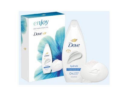 Dove Geschenkset für Frauen Hydrate (Duschgel 250ml + Seifenstück 100g)