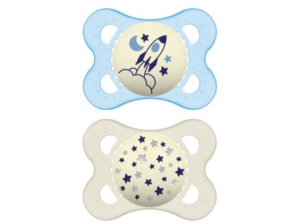 MAM Schnuller Night 0+m, Doppelbox, Junge