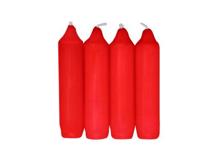 Weihnachtskerze (4 Stück/Packung) rot