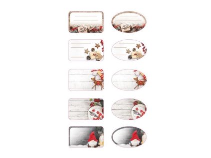 Geschenkaufkleber (9 (6 Stück/Box)) Weihnachten