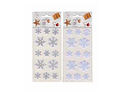 Schaumstoff-Schneeflockenaufkleber 10 x 24,5 cm