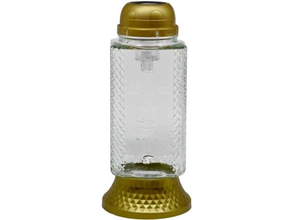 Madonna-Grabstein, Glas-LED, 26 cm, strukturiert, Gold