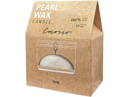 Emocio Kerzenwachs, lose, 350 g + 10 Dochte, weiß