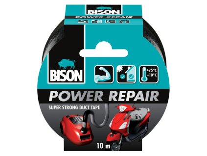 BISON Universal-Klebeband Power Repair Schwarz Rolle 10 m Mehrsprachig