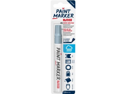 ALTECO Permanentmarker Lackmarker Classic Silber