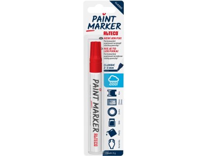 ALTECO Permanentmarker Lackmarker Klassisch Rot