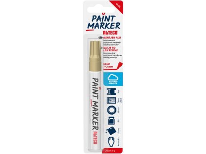 ALTECO Permanentmarker, Lackmarker SLIM Gold