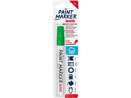 ALTECO Permanentmarker, Lackmarker SLIM Grün