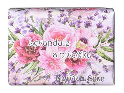 Seife Lavendel und Pfingstrose, natürlich, 200 g