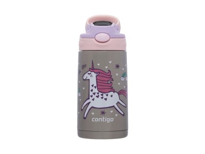 Contigo Kinder-Thermosflasche Easy Clean 380 ml, Erdbeer-Einhorn