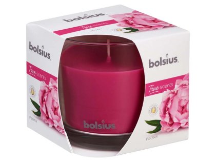 Bolsius Aromatic 2.0 Duftkerze im Glas, 95x95mm, Pfingstrose