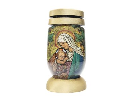 Bolsius Friedhofsglas 23 cm, Ablagerung 120 g, 36 Std. Mosaik Maria