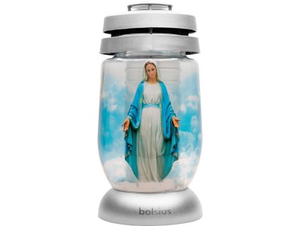Bolsius Friedhofsglas 23 cm, Pfand 120 g, 36 Std. Heilige Maria