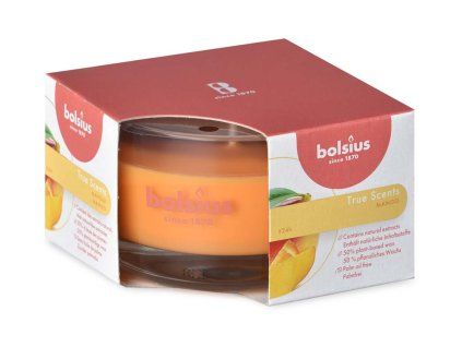 Bolsius Aromatic 2.0 Duftkerze im Glas, 80x50mm, Mango